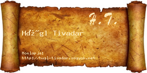 Hügl Tivadar névjegykártya
